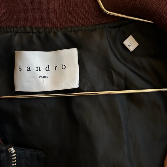 Sandro Paris Embroidered Crane Bomber Jacket - Picture 12 of 16